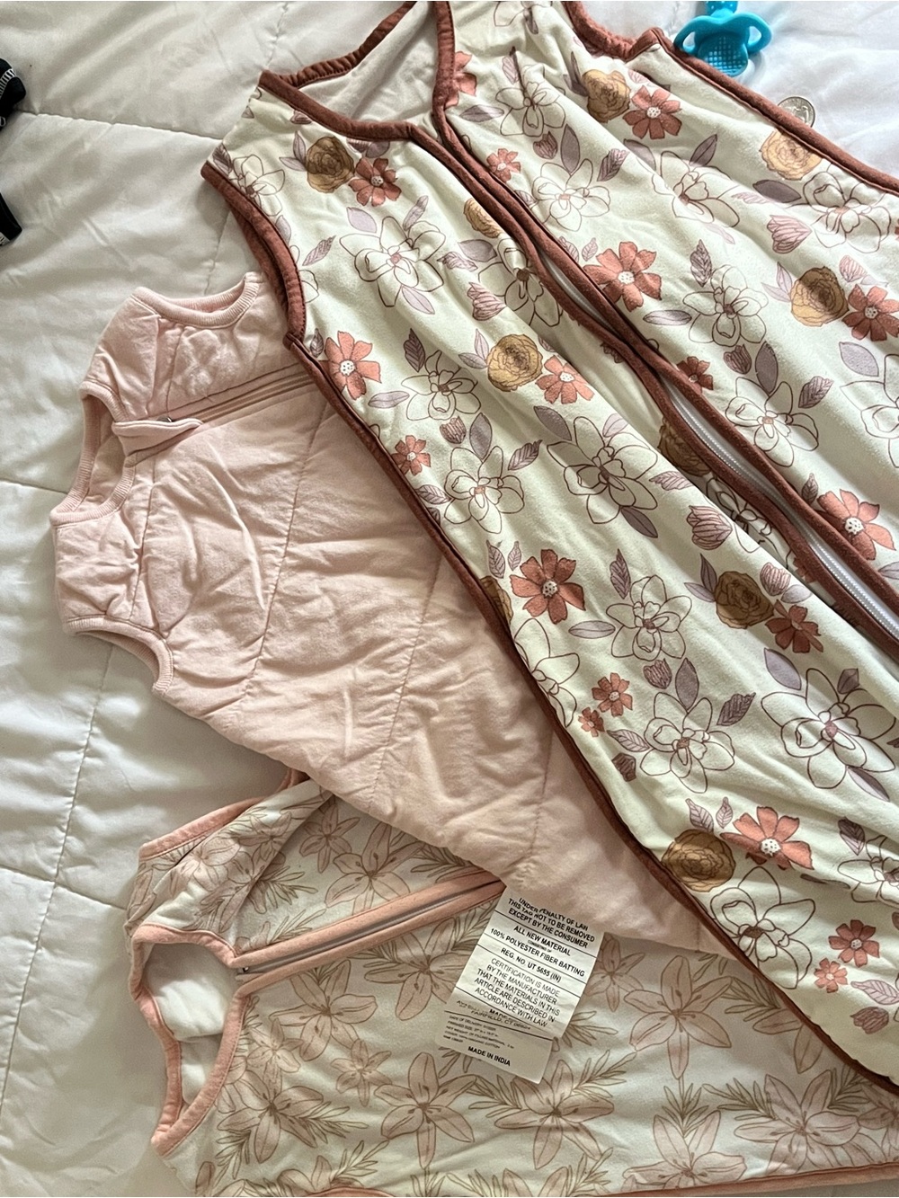 Burt's Bees Baby Floral & Blush Sleep Sack Trio